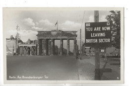 Berlin (Allemagne, Berlin) : Branenburger Now Leaving British Sector Im 1950 (animé) PF. - Muro Di Berlino