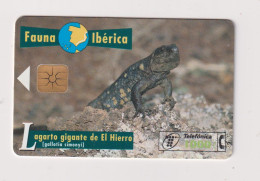 SPAIN - El Hierro Giant Lizard Chip Phonecard - Commemorative Advertisment