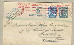 CP  Type 426 + 426  De Gand Vers La France  Voir Censures Allemandes - 1935-1949 Small Seal Of The State