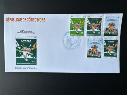 Côte D'Ivoire Ivory Coast 2024 Mi. ? FDC 1er Jour CAN Coupe D'Afrique Des Nations Football Soccer Africa Cup Fußball - Côte D'Ivoire (1960-...)