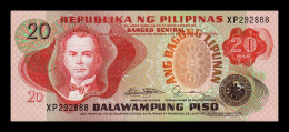 Filipinas Philippines 20 Piso 1978 Pick 162c Sc Unc - Filippine