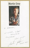 Martin Gray (1922-2016) - Holocaust Survivor & Writer - Signed Card + Photo - Ecrivains