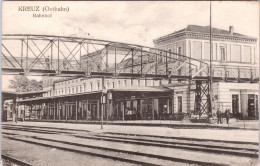 Kreuz (Ostbahn) Bahnhof (Feldpost, Stempel: Kreuz 1916) - Westpreussen