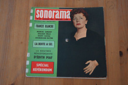 SONORAMA N°25 DEC 1960 AZNAVOUR.JEANNE MOREAU.BOURVIL.PETULA CLARK.PAUL NEWMAN  DE GAULLE KENNEDY ET + - Formats Spéciaux