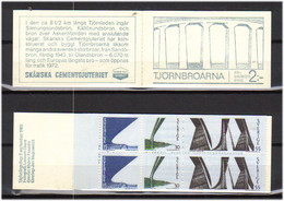 Sweden 1969 Roadways And Pillar Constructions Of The Tjörn Bridges, Mi 650-652 In Booklet MH 22, MNH(**) - Nuevos