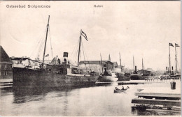 Ostseebad Stolpmünde , Hafen (Gelaufen 1907 , Nach Dänemark) - Pommern