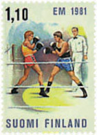 723492 HINGED FINLANDIA 1981 CAMPEONATO DE EUROPA DE BOXEO EN TAMPERE - Usati