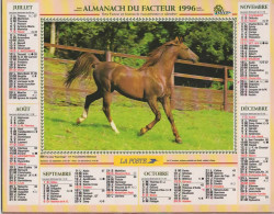 CALENDRIER ANNEE 1996, COMPLET, CHEVAL, BERGER ALLEMAND COULEUR  REF 14381 - Formato Grande : 1991-00