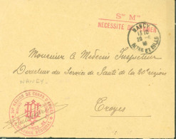 Guerre 14 Service Militaire Nécessité De Fermer + 20e Région Corps D'armée Union Femmes De France Délégué Régional - Guerre De 1914-18