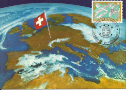 Carte Maximum - Suisse - Radio Suisse - Carte Europe Map - Cartoline Maximum