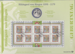 Bundesrepublik Numisblatt 2/1998 Hildegard Von Bingen Mit 10-DM-Silbermünze - Collezioni