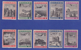 Griechenland 1940 Flugpostmarken Nationale Jugendorganisation Mi.-Nr. 437-446 ** - Autres & Non Classés