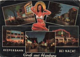 ALLEMAGNE - Reeperbahn - Gruss Aus Hamburg Bei Nacht - Multivues - Carte Postale - Otros & Sin Clasificación