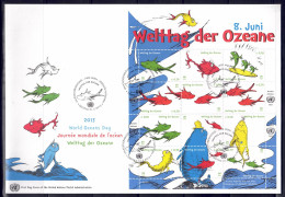 UNO Wien 2013 - Welttag Der Ozeane, FDC Mit Nr. 776 - 787 Im ZD-Bogen - FDC