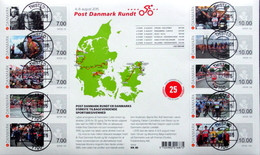 Denmark 2015 Sheetlets - Post Danmark Rundt     MiNr.1847-56   (O)  THISTED  ( Lot MP ) Cycling - Gebraucht