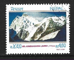 NEPAL. N°490 Oblitéré De 1991. Mont Kumbhakarna. - Bergen