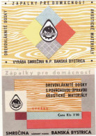 Slovakia - 2 Matchbox Packet Labels - 100 X 70 Mm, Smrečina Banská Bystrica Produces Matches For The Household - Boites D'allumettes - Etiquettes