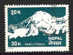 NEPAL. N°349 Oblitéré De 1979. Mont Pabil. - Mountains