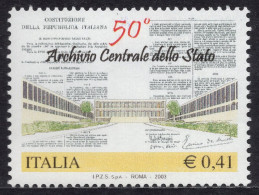 Italia / Italia 2003 Correo 2643 **/MNH Aniversario Del Centro De Archivos Naci - 2001-10: Mint/hinged