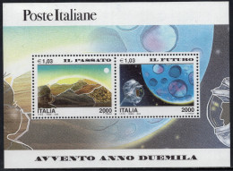 Italia / Italia 2000 Hojas Bloque 22 **/MNH El Año 2000 "Pasado Y Futuro"  - 2001-10:  Nuevos