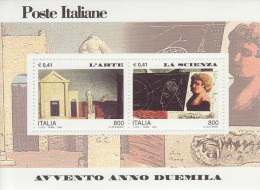 Italia / Italia 2000 Hojas Bloque 23 **/MNH El Año 2000 "Arte Y Ciencia"  - 2001-10:  Nuevos