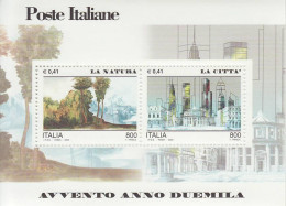 Italia / Italia 2000 Hojas Bloque 25 **/MNH El Año 2000 "Naturaleza Y Ciudad"  - 2001-10:  Nuevos