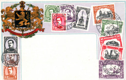 Représentation De Timbres - Belgique (Belgie) Carte Gaufrée De 1939, Circulée En 1978 - Postzegels (afbeeldingen)