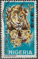 NIGERIA 1965 Lion And Cubs - 1s. - Multicoloured F Lion And Cubs FU - Nigeria (1961-...)