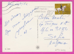 293602 / Switzerland - Brig Stockalperpalast PC 1982 Brig USED 70 C - World Dressage Riding Championships Horse Flamme - Cartas & Documentos