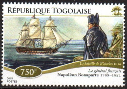 TOGO 2015 - 1v - MNH - 200th Anniversary Of Waterloo Battle - Napoleon Bonaparte - Napoleone - France - Ship - Napoleón