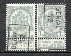 1753 Voorafstempeling Op Nr 53 - GENVAL 12 - Positie A & B - Roulettes 1910-19