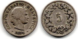 MA 30930 / Suisse - Schweiz - Switzerland 5 Rappen 1898 TB - 5 Centimes / Rappen