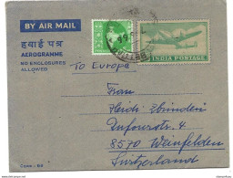 37 - 52- Aérogramme Envoyé De Takiram En Suisse 1966 - Luchtpostbladen