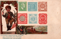 Représentation De Timbres: Deutsche Post, Bayern, Reichs - Lithographie, Publicité Chocolats Des Patrons - Francobolli (rappresentazioni)