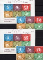 Tokyo Olympiade 1964 LIBYEN 166/1 ZD+Blocks 8 A+B ** 53€ Boxen Fußball Hürden Radsport M/s Blocs S/s Sheets Bf Olympics - Verano 1964: Tokio