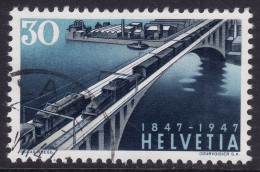 Schweiz: SBK-Nr. 280 (Elektrische Züge Auf Brücke 1947) Gestempelt - Oblitérés