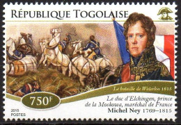 TOGO 2015 - 1v - MNH - 200th Anniversary Of Waterloo Battle - Napoleon - Marshal Michel Ney - France - Wars - Napoléon