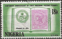 NIGERIA 1974 Stamp Centenary - 18k - Lagos 1d. Stamp Of 1874 FU - Nigeria (1961-...)