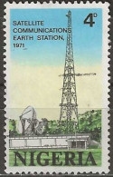 NIGERIA 1971 Opening Of Nigerian Earth Satellite Station - 4d - Mast And Dish Aerial FU - Nigeria (1961-...)