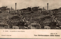 VUES STEREOSCOPIQUES  JULIEN DAMOY 10 Rome La Villa Borghese - Cartes Stéréoscopiques