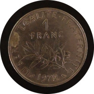 Monnaie France - 1972 - 1 Franc Semeuse O.Roty, Tranche Striée, Nickel - 1 Franc