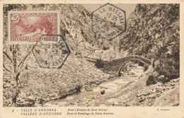 1938 ANDORRE Carte Maximum N° 61 25c Pont Et Ermitage De St Antoni Obl LA MASSANA VALLEES 8/3/39 - Andorra Maxi Card PC - Cartas Máxima