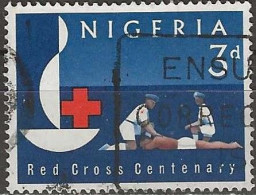 NIGERIA 1963 Centenary Of Red Cross - 3d - Emblem And First Aid Team FU - Nigeria (1961-...)