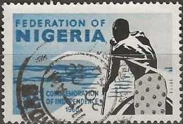 NIGERIA 1960 Independence Commemoration - 3d. African Paddling Canoe FU - Nigeria (1961-...)