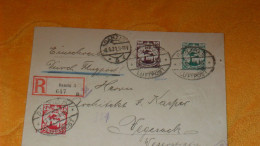 ENVELOPPE ANCIENNE DE 1921../ RECOMMANDE R 647A DANZIG 5 + CACHETS DANZIG LUFTPOST POUR VEGESACK + TIMBRES X3 - Lettres & Documents