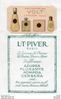 712z   Carte Parfumée Parfum Volt L.T. Piver Sur Son Support Publicitaire (rare) - Vintage (until 1960)