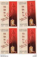 712z   Lot De 4 Cartes Parfumées Parfum Habanita Molinard - Oud (tot 1960)