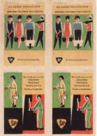 Slovakia - 4 Matchbox Labels - State Insurance Company - Insurance Of People - Boites D'allumettes - Etiquettes