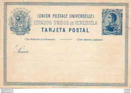 88Fo Carte Postale Neuve Entier Vers 1890 Venezuela Tarjeta Postal Nuova Unusued - Venezuela