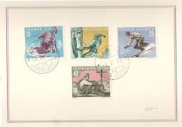 Liechtenstein 1955: Alpin Sport Au Sommet Zu 278-281 Mi 334-337 Yv 296-299 FDC-Karte Mit O VADUZ 14.VI.55 (Zu CHF 80.00) - Lettres & Documents